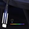 COLORWAY Kábel, USB - Apple Lightning (zinc alloy + led) 2.4A 1m black (CW-CBUL035-BK)