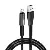 COLORWAY Kábel, USB - Apple Lightning (zinc alloy + led) 2.4A 1m black (CW-CBUL035-BK)