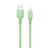 COLORWAY Kábel, USB - Apple Lightning (soft silicone) 2.4A 1m green (CW-CBUL042-GR)