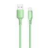 COLORWAY Kábel, USB - Apple Lightning (soft silicone) 2.4A 1m green (CW-CBUL042-GR)