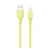 COLORWAY Kábel, USB - Apple Lightning (soft silicone) 2.4A 1m sárga (CW-CBUL043-Y)