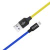 COLORWAY Kábel, USB - Apple Lightning (national) 2.4A 1m blue yellow (CW-CBUL052-BLY)