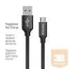 COLORWAY Kábel, Cable USB MicroUSB 2m 2.4A black (CW-CBUM009-BK)