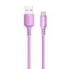 COLORWAY Kábel, USB - MicroUSB (soft silicone) 2.4A 1m lila