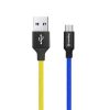 COLORWAY Kábel, USB - MicroUSB (national) 2.4A 1m blue yellow