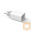 COLORWAY Hálózati töltő, AC Charger 2USB AUTO ID 2.1A (10W) white (CW-CHS015-WT)