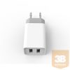 COLORWAY Hálózati töltő, AC Charger 2USB AUTO ID 2.1A (10W) white (CW-CHS015-WT)