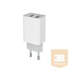 COLORWAY Hálózati töltő, AC Charger 2USB AUTO ID 2.1A (10W) white (CW-CHS015-WT)