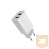 COLORWAY Hálózati töltő, AC Charger 2USB AUTO ID 2.1A (10W) white (CW-CHS015-WT)