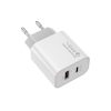 COLORWAY USB töltő adapter, Power Delivery Port PPS USB (Type-C PD + USB QC3.0) (30W) white (CW-CHS037PD-WT)