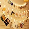 COLORWAY LED szalag, LED garland with photo clips 40 LED/4.2M, USB