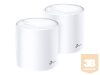 TP-LINK Deco X60 AX3000 Wi-Fi 6 Whole-Home Mesh System 2-pack Quad-core CPU 2x GE RJ45 4x int.antennas MU-MIMO