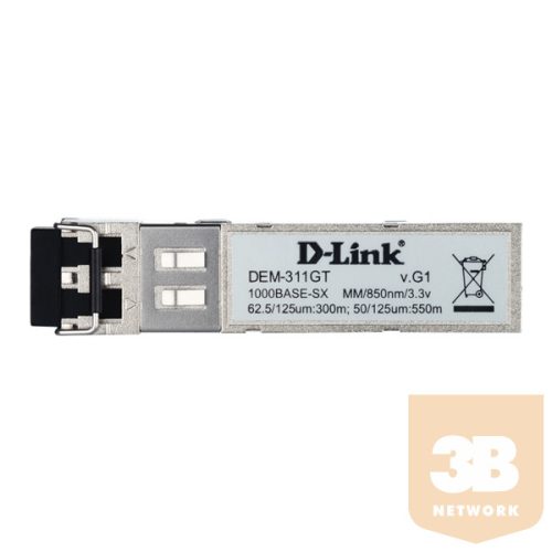 D-LINK Switch SFP Modul 1000Base-SX + LC adóvevő, DEM-311GT/10 (10-PACK)