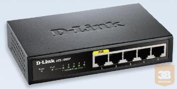 D-Link 5-Port Fast Ethernet PoE Desktop Switch, 1 PoE port max. 15.4 W