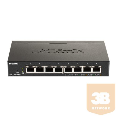 D-LINK Switch 5x1000Mbps Fémházas Asztali Menedszelhető, DGS-1100-05V2/E