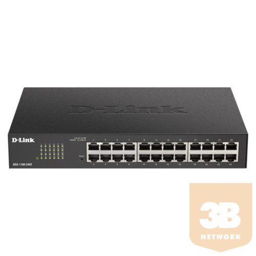 D-LINK Switch 24x1000Mbps Fémházas Menedzselhető Rackes, DGS-1100-24V2/E