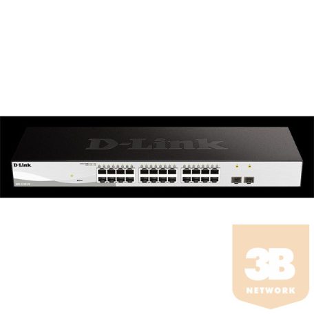 D-LINK Switch 24x1000Mbps + 2xGigabit SFP Menedzselhető Rackes, DGS-1210-26/E