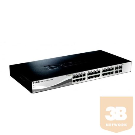 D-LINK Switch 24x1000Mbps + 4xGigabit SFP Menedzselhető Rackes, DGS-1210-28/E