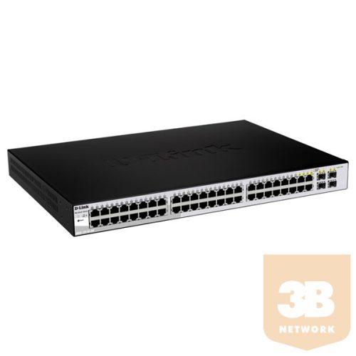 D-LINK Switch 44x1000Mbps + 4xGigabit kombó SFP Menedzselhető Rackes, DGS-1210-48/E