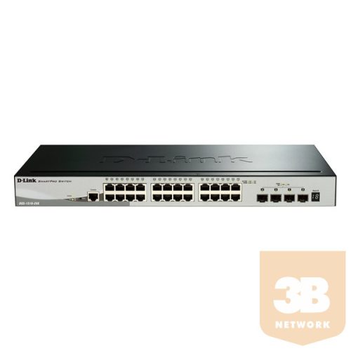 D-LINK Switch 24x1000Mbps + 4xGigabit SFP+ Menedzselhető Rackes, DGS-1510-28X/E