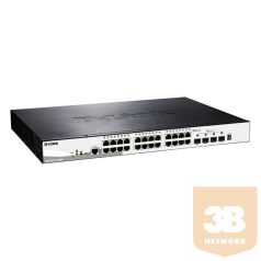   D-LINK Switch 24x1000Mbps (24xPOE) + 4xGigabit SFP+ Menedzselhető Rackes, DGS-1510-28XMP/E