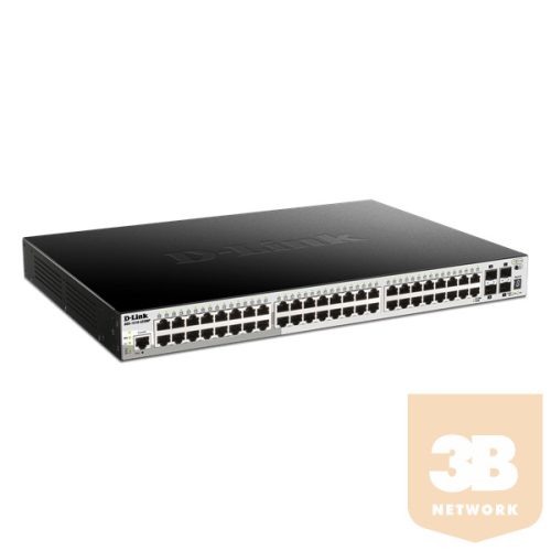 D-LINK Switch 48x1000Mbps (48xPOE) + 4xGigabit SFP+ Menedzselhető Rackes, DGS-1510-52XMP/E