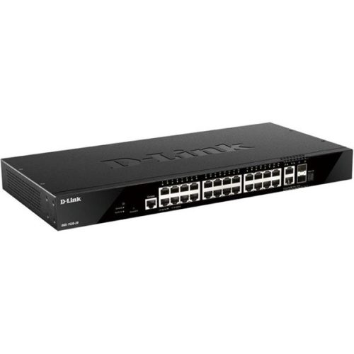 D-LINK Switch 24x1000Mbps + 2x10G + 2xGigabit SFP+ Menedzselhethő Rackes, DGS-1520-28/E