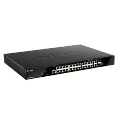   D-LINK Switch 24x1000Mbps(24xPOE) + 2x10G + 2xGigabit SFP+ Menedzselhető Rackes, DGS-1520-28MP/E