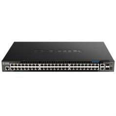   D-LINK Switch 48x1000Mbps(48xPOE) + 2x10G + 2xGigabit SFP+ Menedzselhető Rackes, DGS-1520-52MP/E