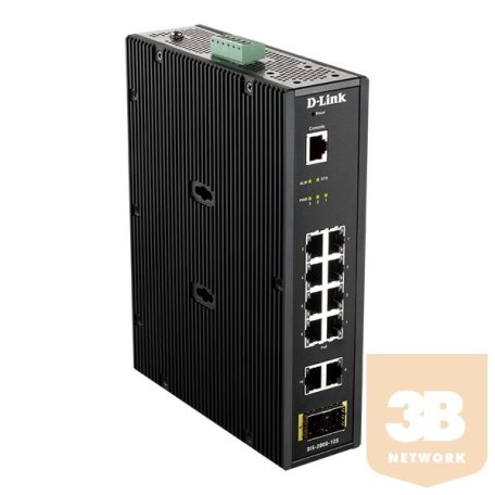 D-Link Switch 12 Port L2 Industrial Smart Managed, 10 x 1GBaseT(X) ports & 2 x SFP ports