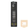 D-Link Switch 12 Port L2 Industrial Smart Managed, 10 x 1GBaseT(X) ports & 2 x SFP ports