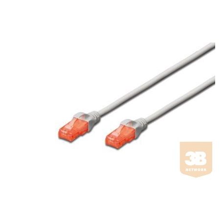 Digitus Premium CAT 6 UTP patch kábel, hossza: 3,0m, szürke