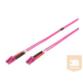   DIGITUS optikai patch kábel LC to LC Multimode 50/125 duplex 1m class OM4 LSOH RAL 4003