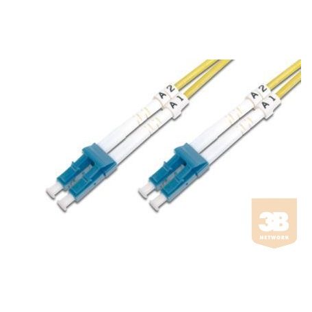 Digitus üvegszálas optikai patch kábel , duplex SM 9/125 OS2 LC / LC 2m
