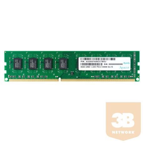 Apacer Memória Desktop - 2GB DDR3 (1600Mhz, CL11, 1.5V)