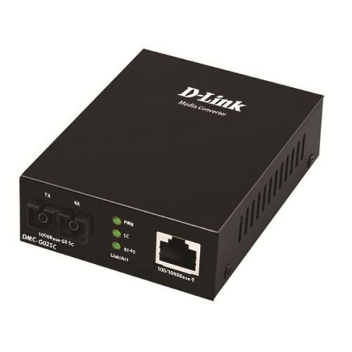 D-LINK Optikai Media Konverter 100/1000Base-T to 1000Base-SX SC Multi mód 550m, DMC-G02SC/E