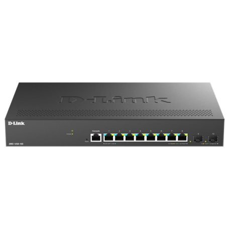 D-LINK Switch 8x2.5Gbps + 2xSFP+ Multi-Gigabit Fémházas Asztali, DMS-1250-10S/E