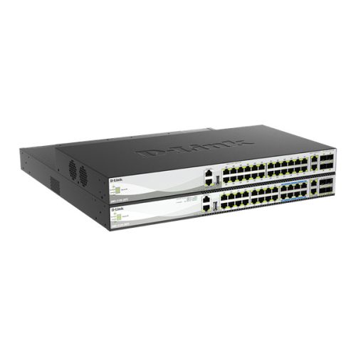 D-LINK Switch 16x2.5Gbps(16xPOE) + 8xG5GBASE-T(POE++) + 4x10G SFP Menedzselhető Rackes, DMS-3130-30PS/E