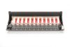 DIGITUS Patch Panel desktop 12Port RJ45 Cat6a shielded black RAL9005 installation over LSA  up to 500 MHz