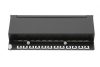 DIGITUS Patch Panel desktop 12Port RJ45 Cat6a shielded black RAL9005 installation over LSA  up to 500 MHz