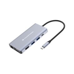   Conceptronic Notebook Dokkoló - DONN20G (USB-C to HDMI/VGA/USB-C PD/USB 3.0/SD/TF/GbE/AUX)