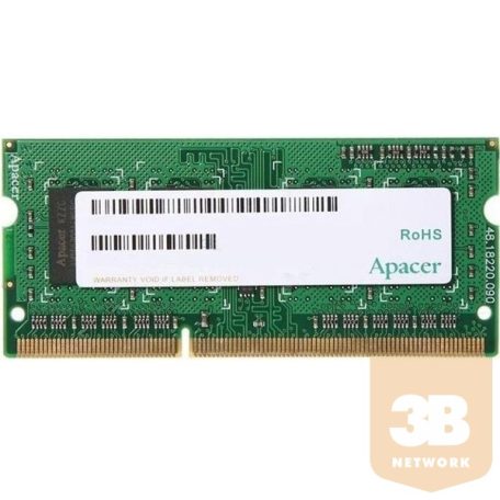 Apacer Memória Notebook - 2GB DDR3 (1600MHz, CL11, 1.5V)