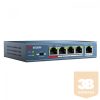 Hikvision DS-3E0105P-E PoE switch, 10/100, 4x PoE(58W) + 1x uplink port, L2, nem menedzselhető