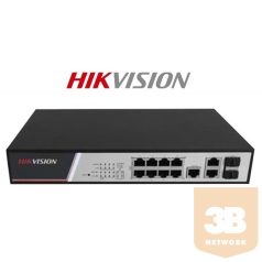   Hikvision DS-3E2310P menedzselhető PoE switch, 8x 10/100 PoE(125W) + 2x gigabit combo port