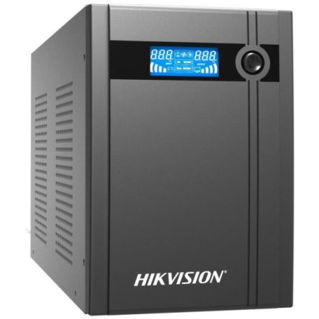 Hikvision Szünetmentes 2000VA - DS-UPS2000 (4 Schuko, line-interaktív, USB, LCD, fekete)