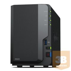   SYNOLOGY NAS 2 fiókos DS223 Realtek RTD1619B 4x1,7GHz, 2GB DDR4, 1x1GbE, 3xUSB3.2Gen1