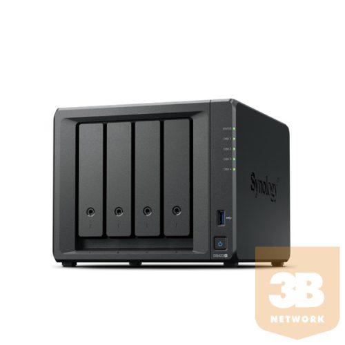 SYNOLOGY NAS 4 Fiókos Intel Celeron J4125 4x2,7GHz, 2GB DDR4, 2x1GbE, 2xUSB3.2 Gen1 - DS423+