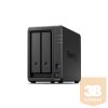 SYNOLOGY NAS 2 fiókos AMD Ryzen R1600 2x2,6GHz, 2GB DDR4 RAM, 2x1000Mbit, 1xUSB3.2Gen1 - DS723+