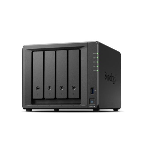 SYNOLOGY NAS 4 Fiókos DS923+ 2x4TB HDD-vel, AMD Ryzen R1600 2x2,6GHz, 4GB DDR4 ECC, 2x1GbE, 2xUSB3.2