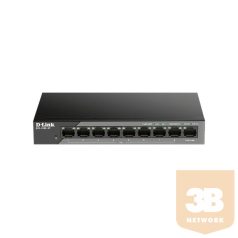   D-LINK Switch 8x100Mbps(8xPOE) + 1x100Mbps Uplink Fémházas, Surveillance, DSS-100E-9P